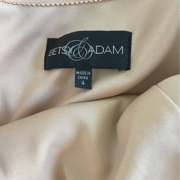 Betsy Adam Dress Black Nude Strapless Vegan Leather - short - size 4 - Picture 6 of 6